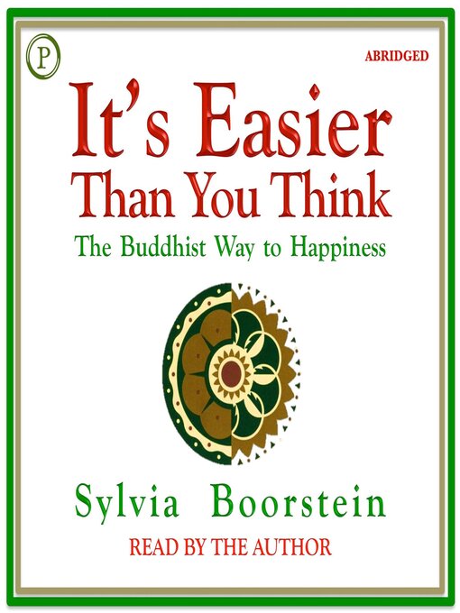 Title details for It's Easier than You Think by Sylvia Boorstein - Available